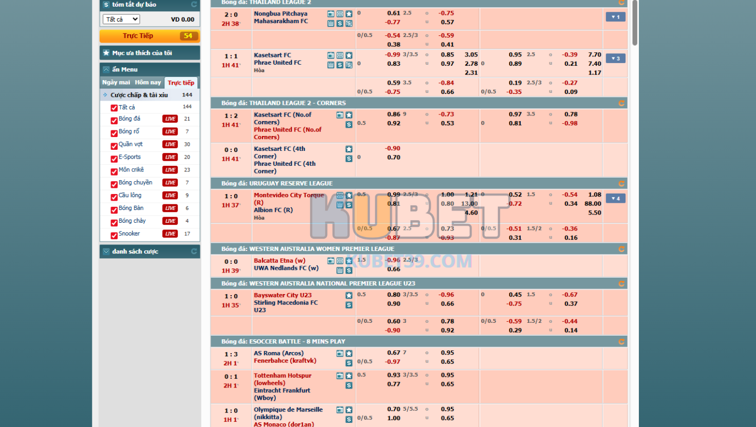 Sức hút sảnh CMD thể thao Kubet đến từ đâu?